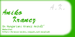 aniko krancz business card